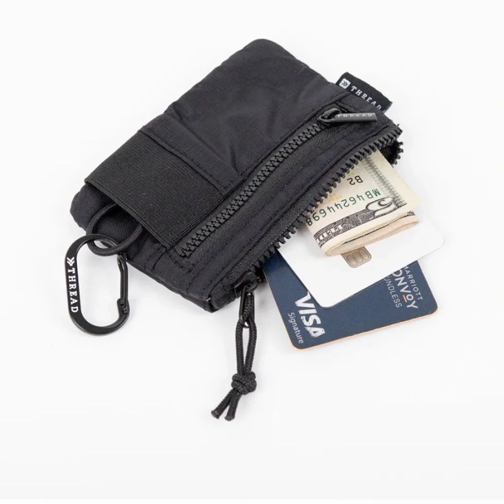 BRAND NEW- THREAD WALLET BLACK - ADVENTURE POUCH WALLET - Picture 3 of 11